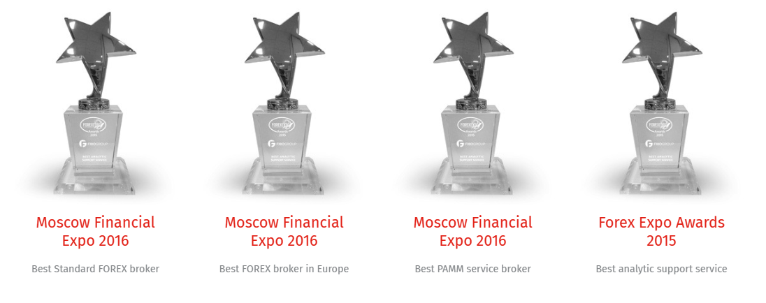 ภาพตัวอย่างรางวัล ที่ FIBO GROUP ได้รับการยอมรับตั้งแต่เปิดให้บริการ 2