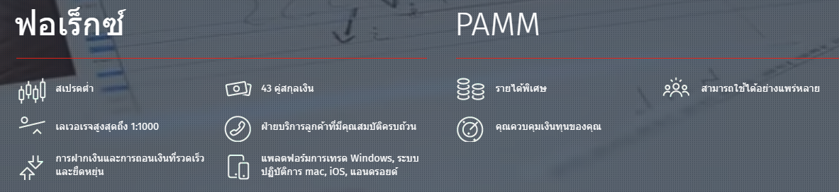 รายละเอียดของเงื่อนไข การเทรด Forex